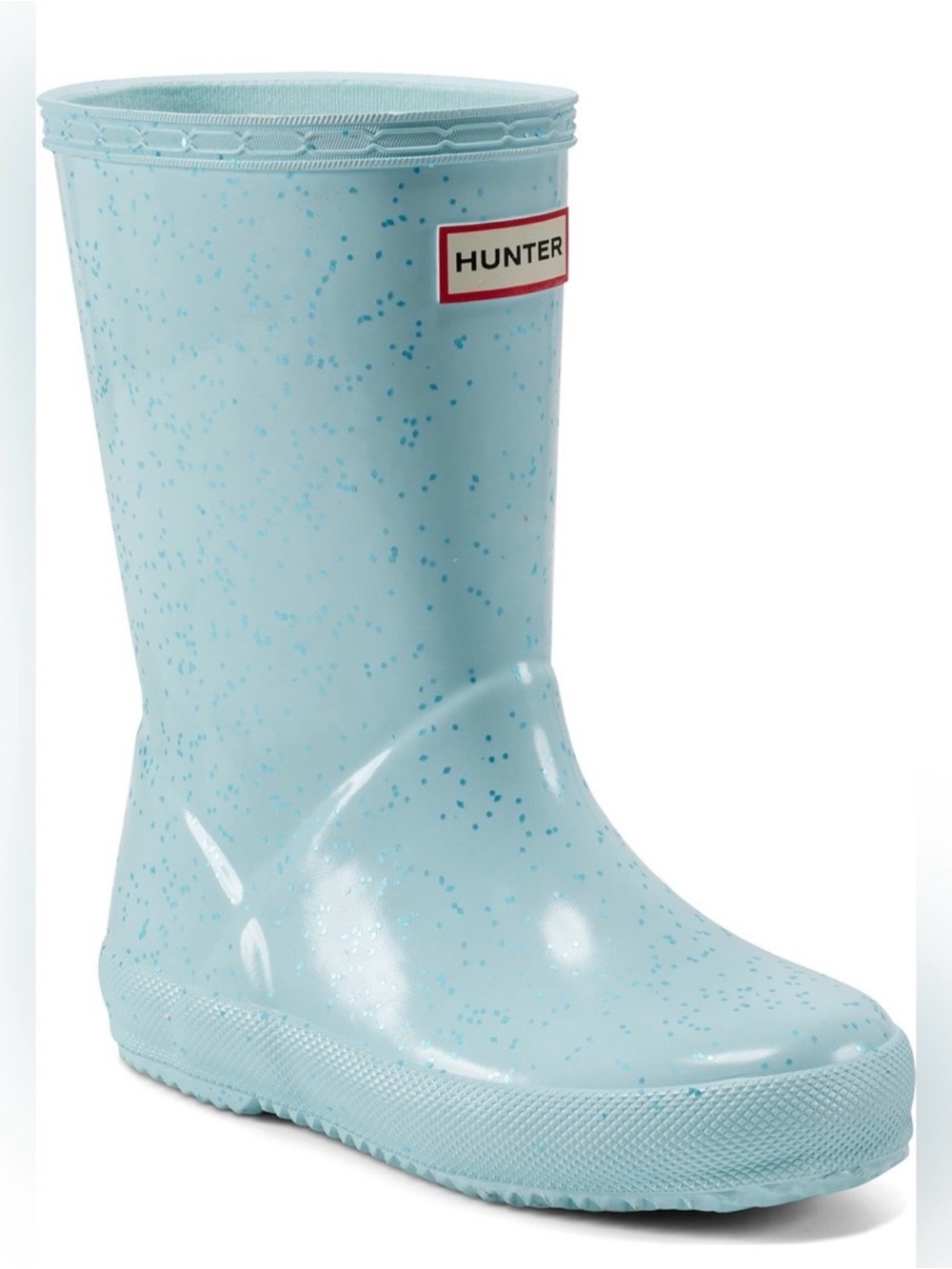 NWT Hunter Toddler Light Blue Speckle Rain Boot